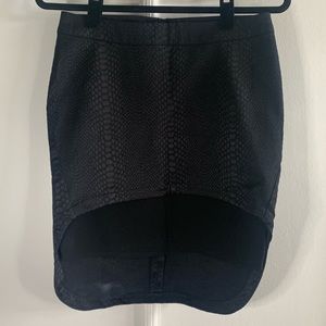 Snakeskin Hi-Low Mini Skirt